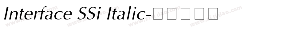 Interface SSi Italic字体转换